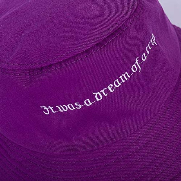 JYHOPE Bucket Hat for Women Unisex Letter Embroidery Hat Packable Daily Visor Caps