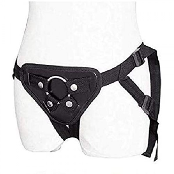 Lady Adjustable Belt Lingerie Strapless Waist Harness Women Panties Black