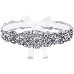 Lovful Womens 22 Inch Length Bridal Belt Rhinestone Wedding Dress Belts Crystal Sash Ribbon Belts