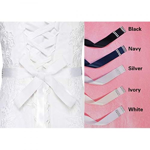 Lovful Womens Rhinestone Sash Belts for Dresses Bridal Belt Crystal Wedding Bridesmaid Belt