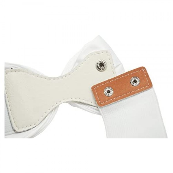 Meta-U Women Cute Bow/Flower Wide Elastic Waist Belt - Adorable Dress Accessory