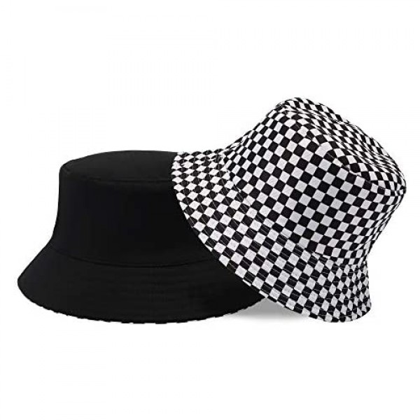 Mimfutu Reversible Womens Bucket Hat Summer Fashion Fisherman Beach Sun Hats