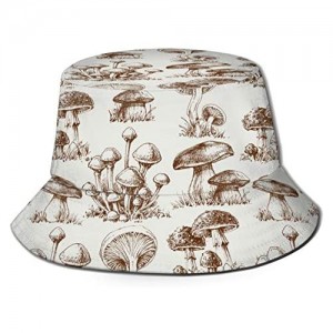 Mushroom Bucket Hat Packable Summer Travel Bucket Beach Sun Hat Fisherman Cap