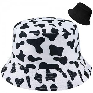 Proboths Cute Print Bucket Hat Unisex Print Fisherman Hat Double-Side-Wear Reversible Bucket Hat Outdoor Summer Cap