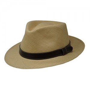 Savanna Teardrop - Genuine Hand Woven Panama Hat with Leather Belt Trim