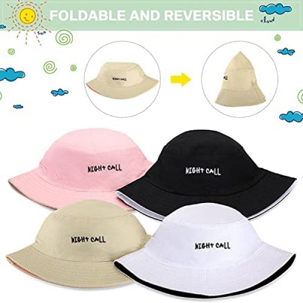 Smile Face Bucket Hats Embroidery Outdoor Reversible Travel Bucket Beach Sun Hat for Men Women Teens