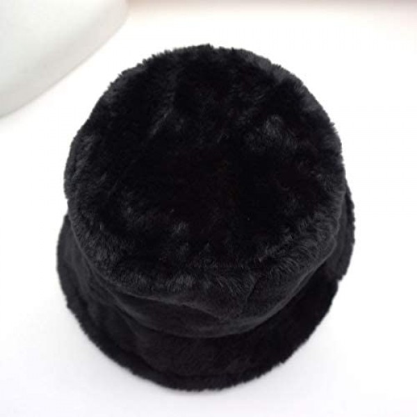 Starinee Women's Cute Fall Winter Fashion Warm Cozy Faux Fur Fisherman Bucket Hat Cap
