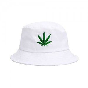 Sun Bucket Hat Marijuana | Cannabis Leaf Front Embroidred for UV Bucket Cotton Hats Unisex Packable