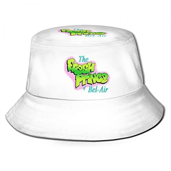 The Fresh Prince of Bel-Air Fisherman's Hat Bucket Hat Collapsible Unisex Suitable for Any Season Sun Protection Black