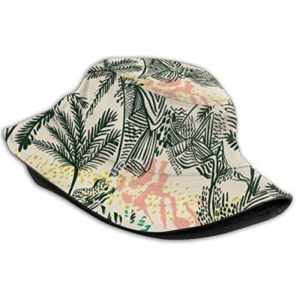 Trippy Hippie Alien Unisex Bucket Hat Summer Travel Beach Sun Hat Outdoor Cap for Men Women