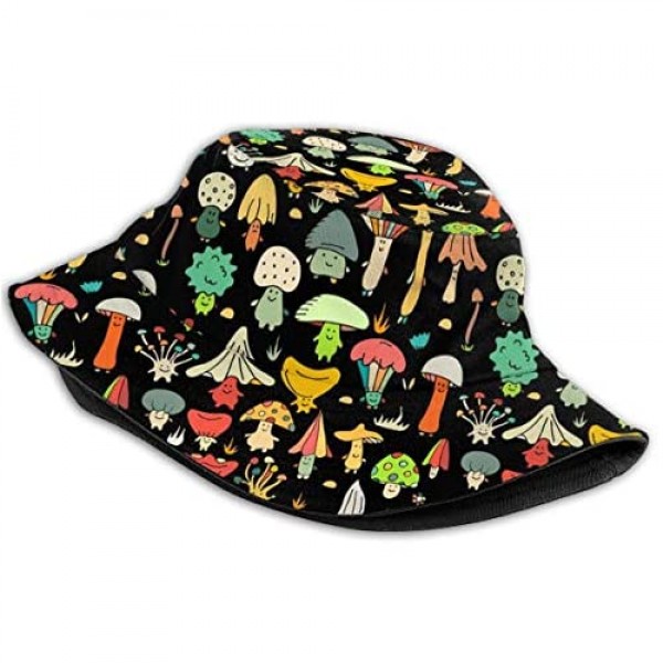 Unisex Fashion Bucket Hat Summer Fisherman Cap Snake Character Wildlife Sun Hat