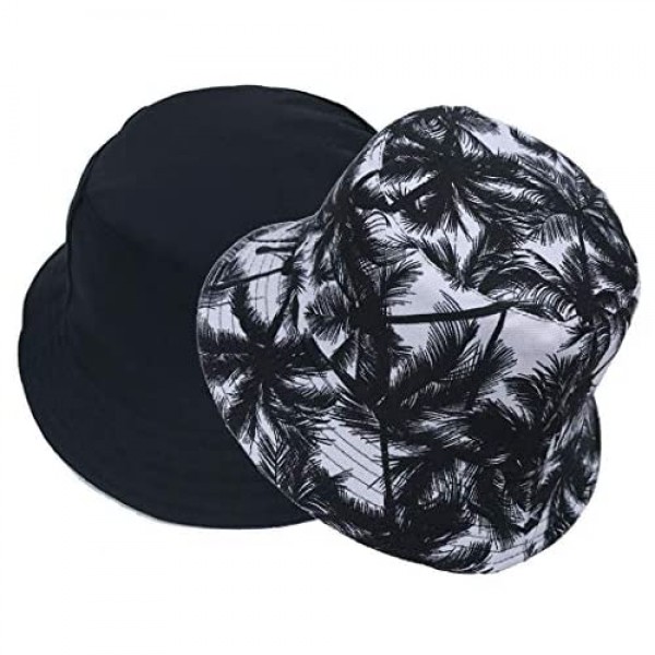 Women Funky Print Bucket Hat Summer Travel Beach Fishing Outdoor Sun Hats - Reversible & Packable