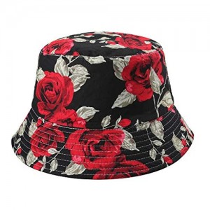 ZLYC Fashion Print Bucket Hat Summer Fisherman Cap for Women Men