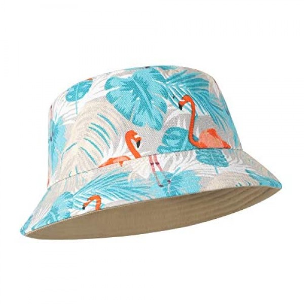 ZLYC Unisex Cute Unique Print Travel Bucket Hat Summer Fisherman Cap
