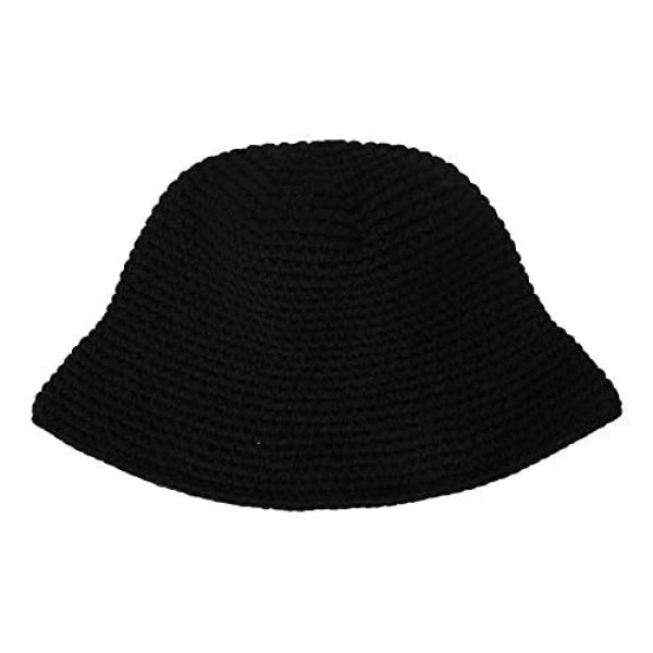 ZLYC Women Winter Bucket Hat Fashion Knit Cloche Hat Solid Color Warm Crochet Cap