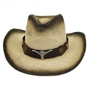 CapsA Caps Men Women Woven Straw Cowboy Hat Cut-Outs Shapeable Retro Western Cowboy Riding Hat Leather Belt Cute Cowgirl Hat