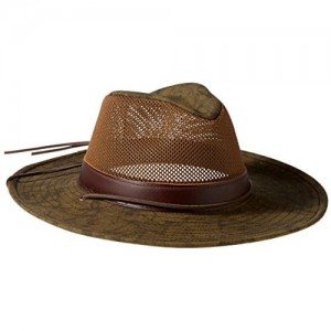 Henschel Men's Hiker Crushable Mesh Breezer with Leather Band UPF 50 Hat