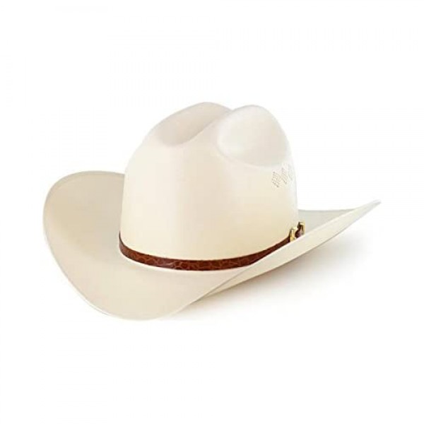 Larry Mahan Men's 15X El Primero Straw Cowboy Hat Natural 7 1/8