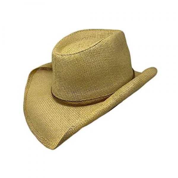 The Hatter Women Unisex Western Style Cowboy/Cowgirl Paper Straw Sun Hat