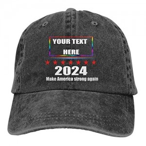 Your Text Here 2024 take America Strong Again DIY Personalized Custom Men's Adult Cowboy Hat Hand-Washing Cotton Thread Hat