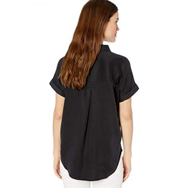 Daily Ritual Women's Oversized Fit Tencel Short Sleeve Shirt