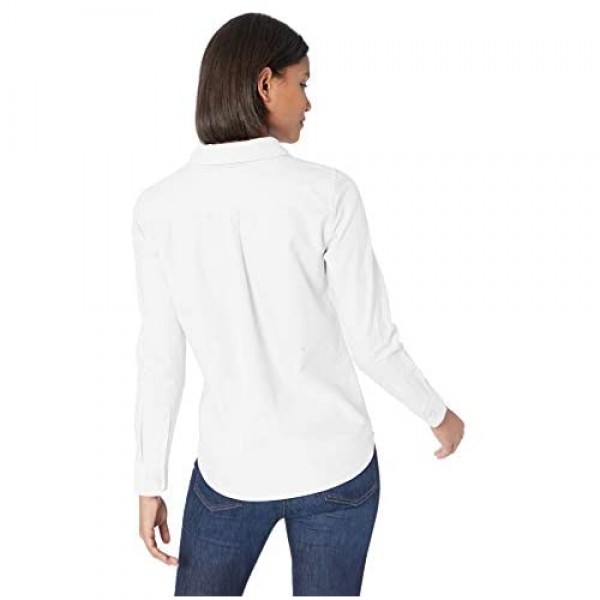 Essentials Women's Classic Fit Long Sleeve Button Down Oxford Shirt