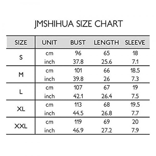 JMSHIHUA Womens Short Sleeve Button Down Shirts Official Collar Blouse Basic Simple Dress Shirt