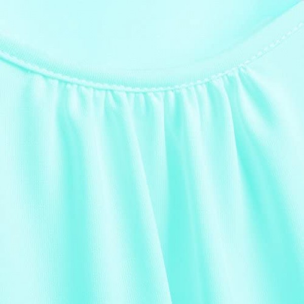 Merryfun Women's Summer Cold Shoulder Ruffle Sleeve Loose Stretch Tops Tunic Blouse Shirt