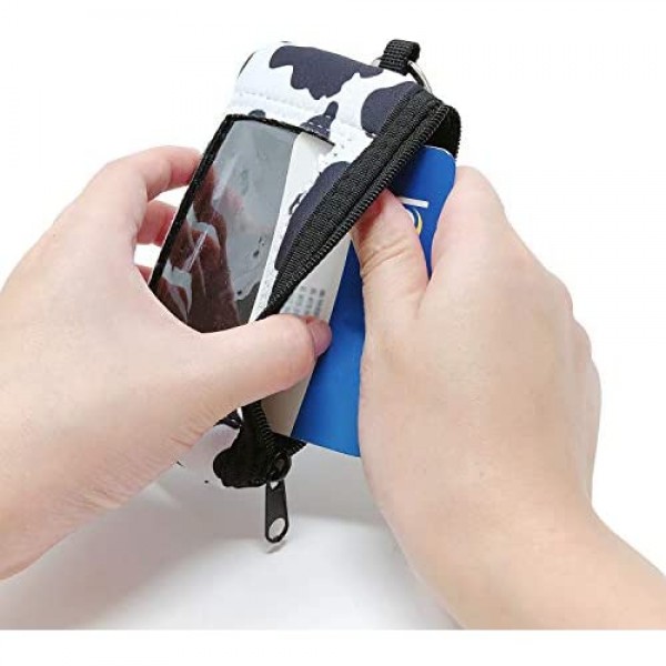 allydrew Neoprene Mini Wristlet Wallet/Credit Card ID Holder with Lanyard