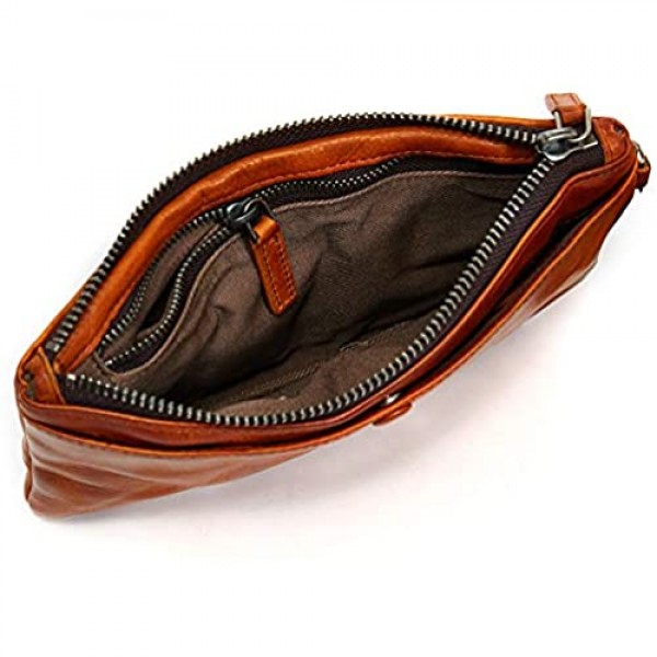 Ancicraft Wallets For Women Men Leather Long Purse Clutch Bag Phone Pouch with Wristlet Card Sleeve Zippered Gift