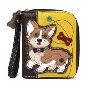 Chala Handbags Corgi Zip-Around Wristlet Wallet  Dog Mom