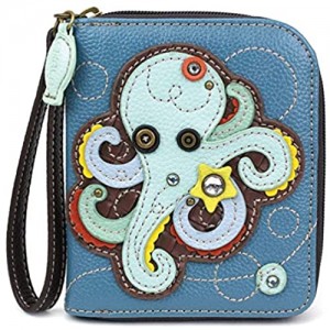 Chala Handbags Octopus Zip-Around Wallet/Wristlet Octopus Lovers Collectors