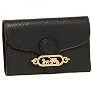 Coach Jade Medium Envelope Wallet Black Leather Wristlet