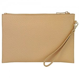 Faux Leather Flat Wristlet with Card Sleeves