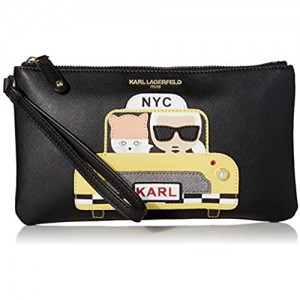 Karl Lagerfeld Paris womens Novelty Large Wristlet  Taxi Yellow  1 SZ US