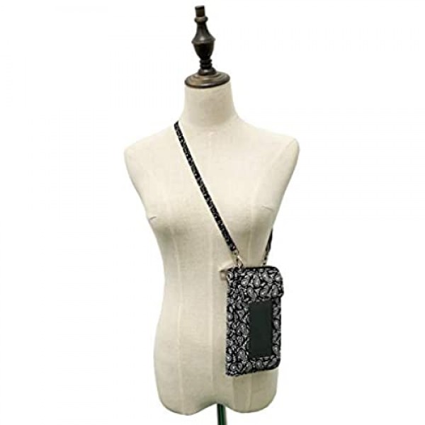 Lam Gallery Fashion Crossbody Phone Purse for Women Holder Wallet Clutch Cloth Wristlet Wallets Handbag