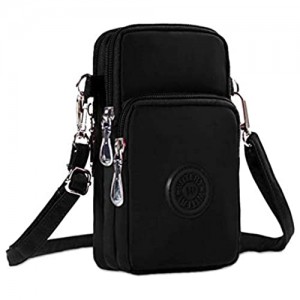 LassZone Women Girls Zipper Waterproof Nylon Crossbody Bags Wallet Cellphone Purse Shoulder Bag Wristlet Handbag