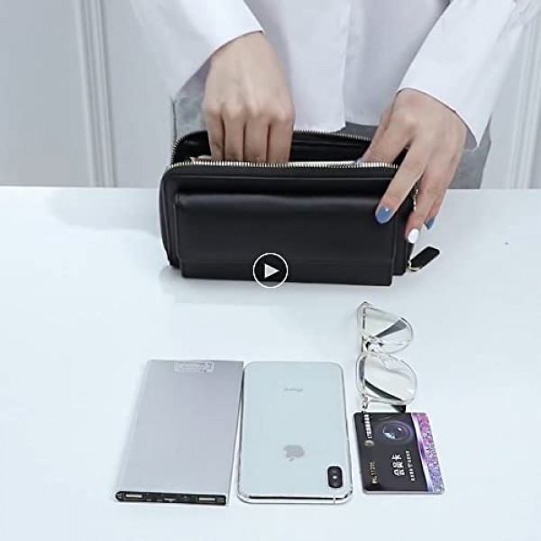 Women Touch Screen Purse Wristlet cell phone wallet RFID Protection Small Crossbody Phone Bag