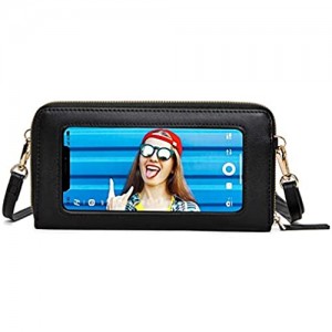 Women Touch Screen Purse Wristlet cell phone wallet  RFID Protection Small Crossbody Phone Bag