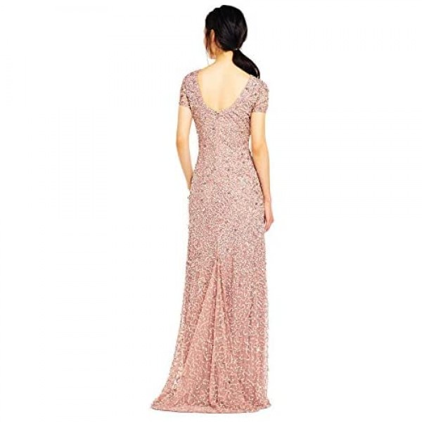 Adrianna Papell Women's Scoop Back Sequin Gown