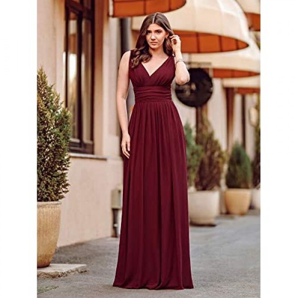 Ever-Pretty Sleeveless V-Neck Semi-Formal Maxi Evening Dress 09016