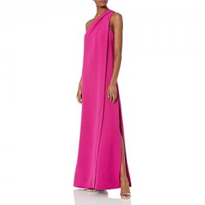 HALSTON Women's One Shoulder Gown with Side Slit