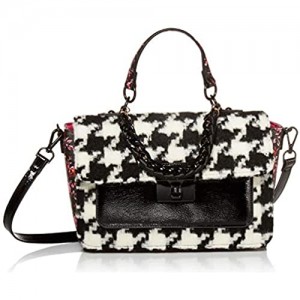Betsey Johnson Hounds Town Top Handle Bag  Black/White