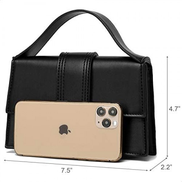 CATMICOO Mini Purse for Women Mini Bag with Handle (Black)