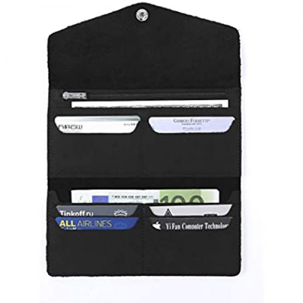 Genuine leather Bag for cards and documents black