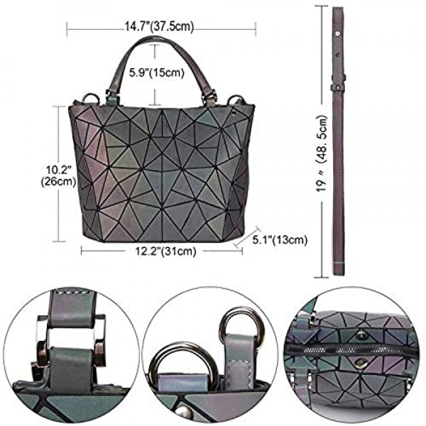 Geometric Luminous Purses and Handbags Holographic Purse Lumikay Bag Color Change Purse Irredescent Tote