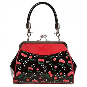 Lost Queen New Romantics Kisslock Vintage Cherry Blossom Handbag Purse