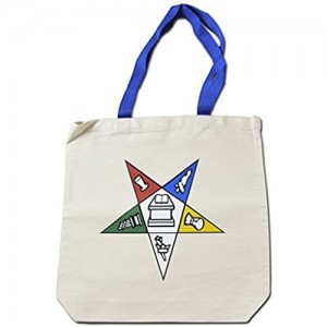 Order of the Eastern Star Masonic Cotton Canvas Tote