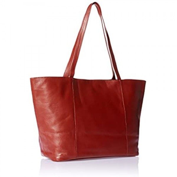 Piel Leather Tote Red One Size