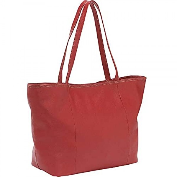 Piel Leather Tote Red One Size